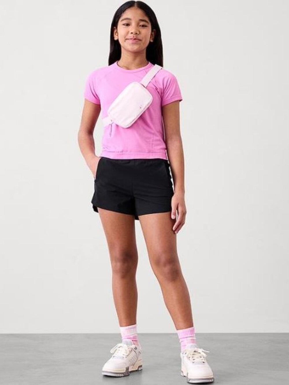 ATHLETA GIRL On Your Mark 2.5" Short Size M in Black